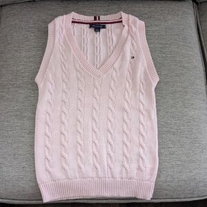 Tommy Hilfiger Light Pink V-Neck Sweater Vest